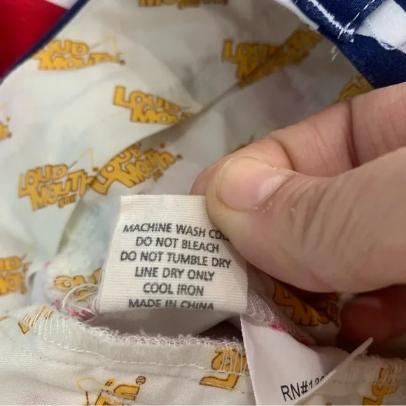 Loud Mouth Shorts Mens 36 Red Blue Chino Patriotic Flag Casual Golf pockets - Picture 9 of 11